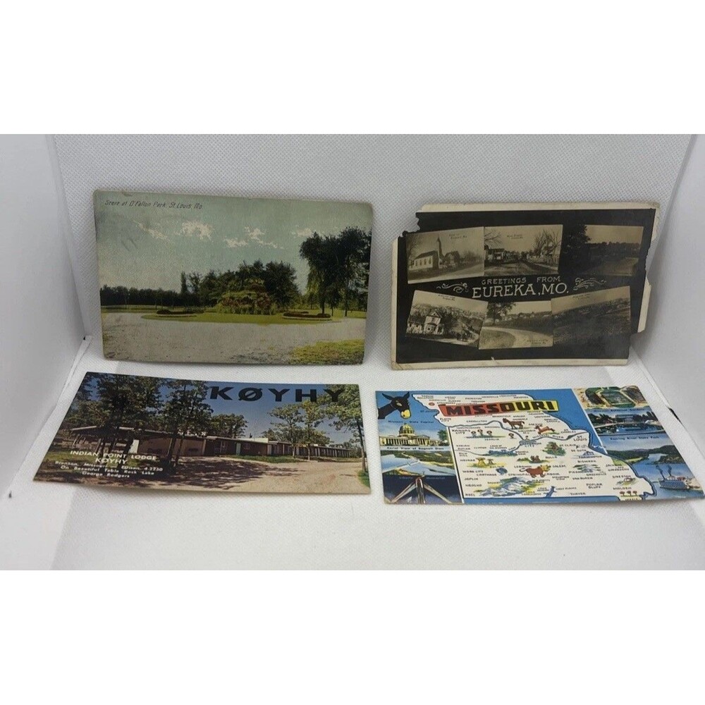 Lot of 4 Vintage 1910 - 1960s  Missouri, Eureka, Indian Point, O’Fallon Park